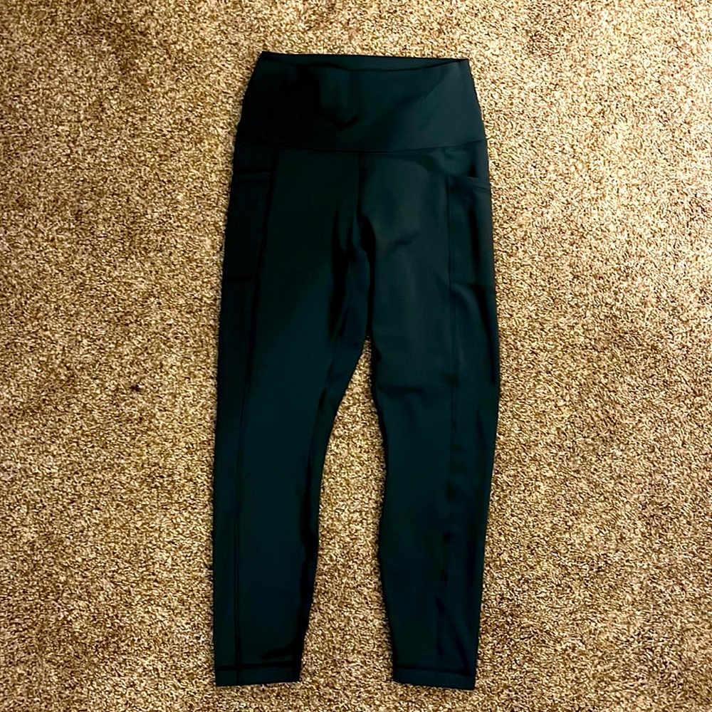 Olive green leggings.